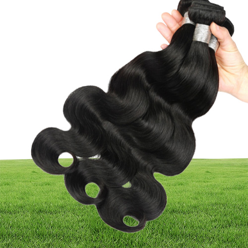 9A Brazil Human Hair Wefts 16 18 20 22 24inch African Female Hairs Bundle Body Wave Black Big Wave Snake Curl Nature Color40114758604876