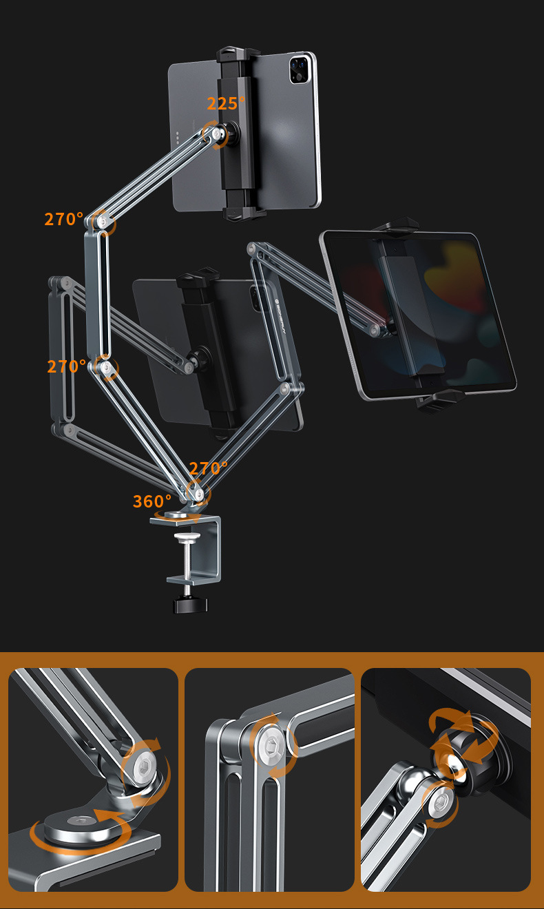 Z5 Justerbar tablettstativ Holder Rotating Flexible Lazy Gooseneck mobiltelefonhållare Tablett Stand för skrivbord