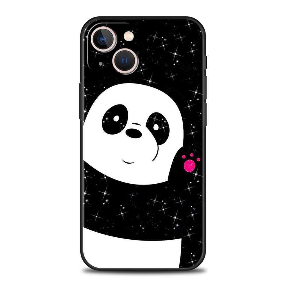 携帯電話のケースBubududu Panda Phone Case Cave for iPhone 15 14 13 12 11 Pro Max 7 8 Plus XR XS X 13 MINI SILICONE SOFT FUNDAS SHELL CAPAS BAGSL2310/16