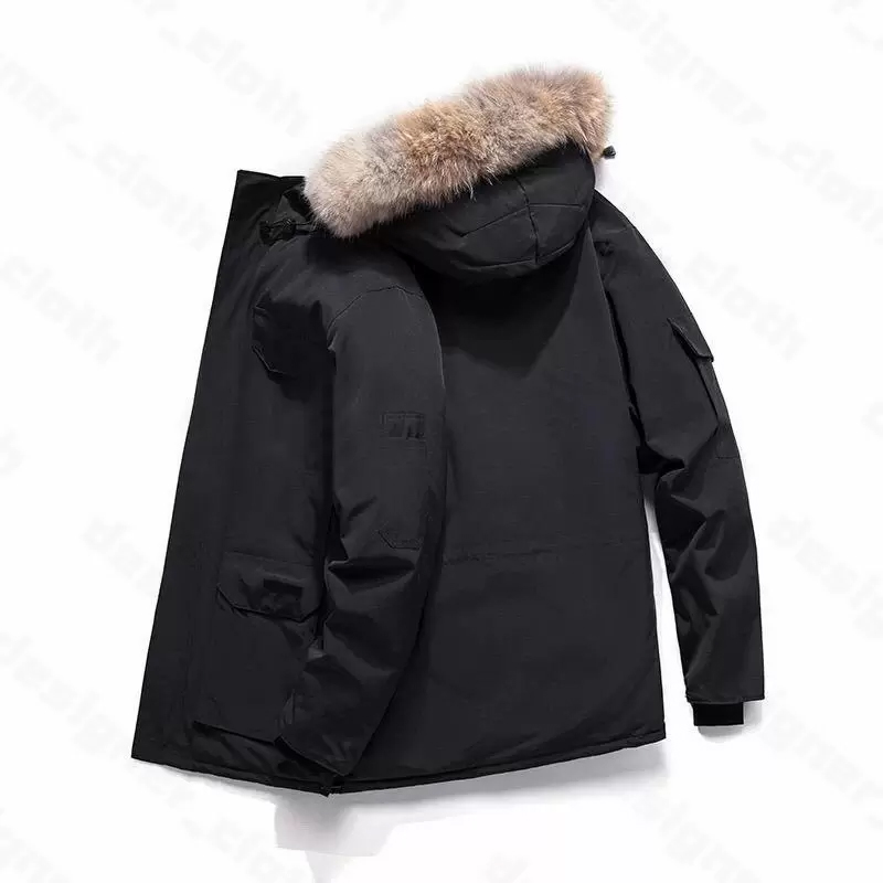 Herr moderock Parker Coat Winter Fashion Splice Men's and Women's Coat Down Coat Luxury Women's Fluffy Jacket M-3XL