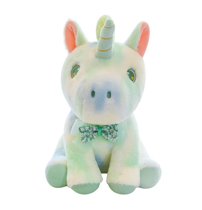 Bambola di peluche Unicorno Tie Dye Abbagliante Cavallo volante colorato Peli di animali Bambole Muppet Regali di compleanno bambini Regalo creativo