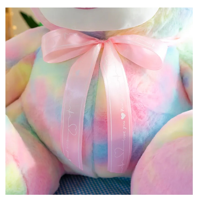 Kleurrijke koude teddybeer knuffel grote zachte super schattige beren pop kussen baby vriendin kerstcadeau decoratie