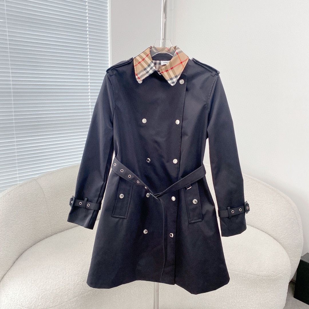 Bur berry femmes trench manteaux concepteur de luxe coupe-vent corps Double veste lâche ceinture manteau femme décontracté longs tranchées manteau