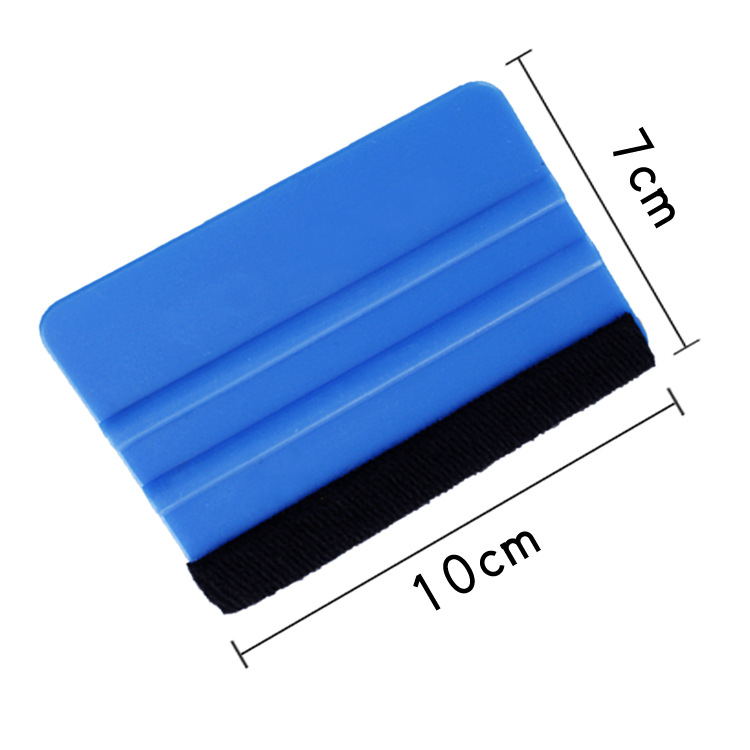 Party Favor Auto Styling Vinyl Carbon Fiber Window Ice Remover Cleaning Brush Wash Car Scraper With Felt Squeegee Tool Film Wrapping Accessories Q646