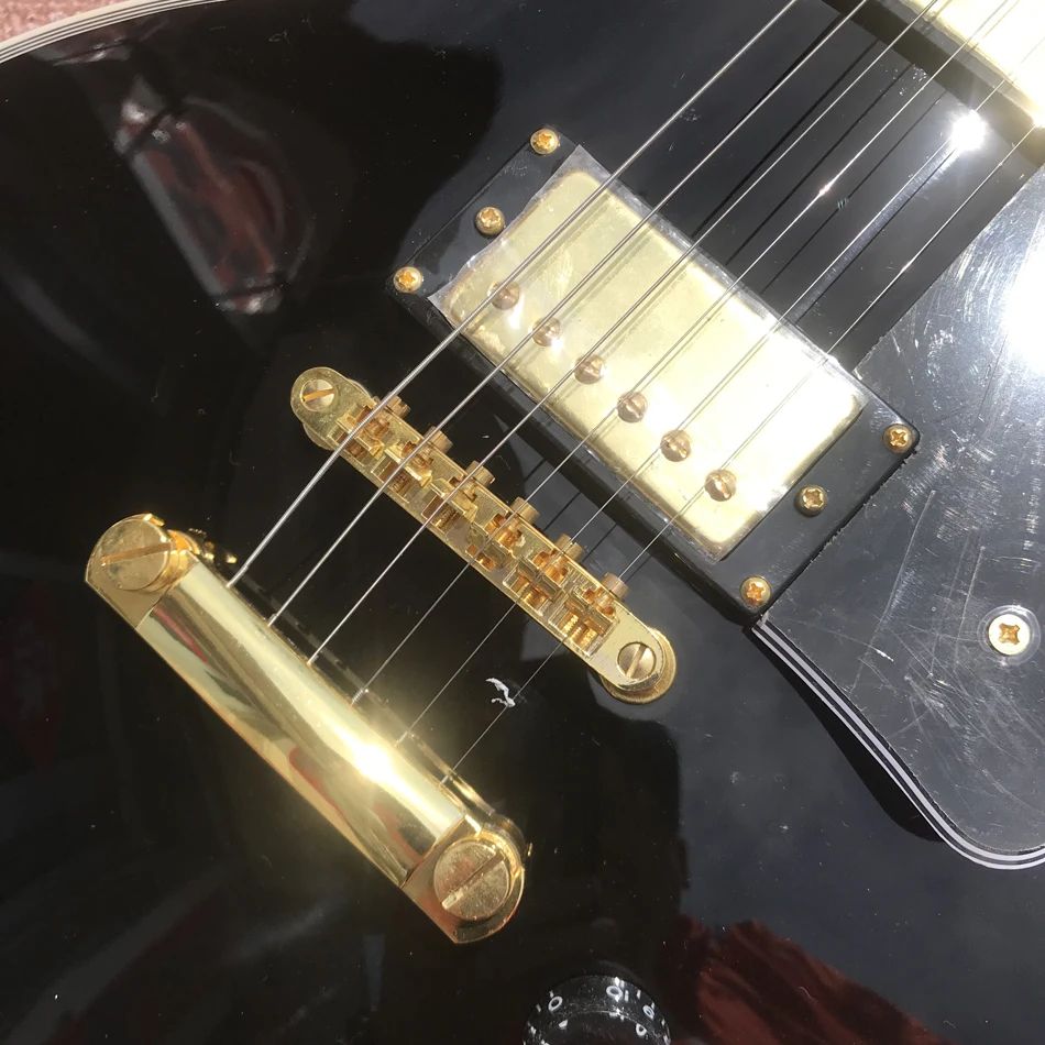 Custom Electric Guitar, Ebony Fingerboard, Frets Binding, Gold Hardware, 