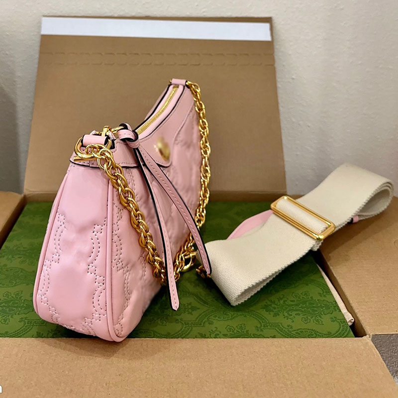 Italië Designer Klassieke Gematelasseerde Borduren Crossbody Tas Handtas Dubbele Letter Mode Dames Schoudertas Schooltas Hoge kwaliteit Echt Leer Onderarmtas