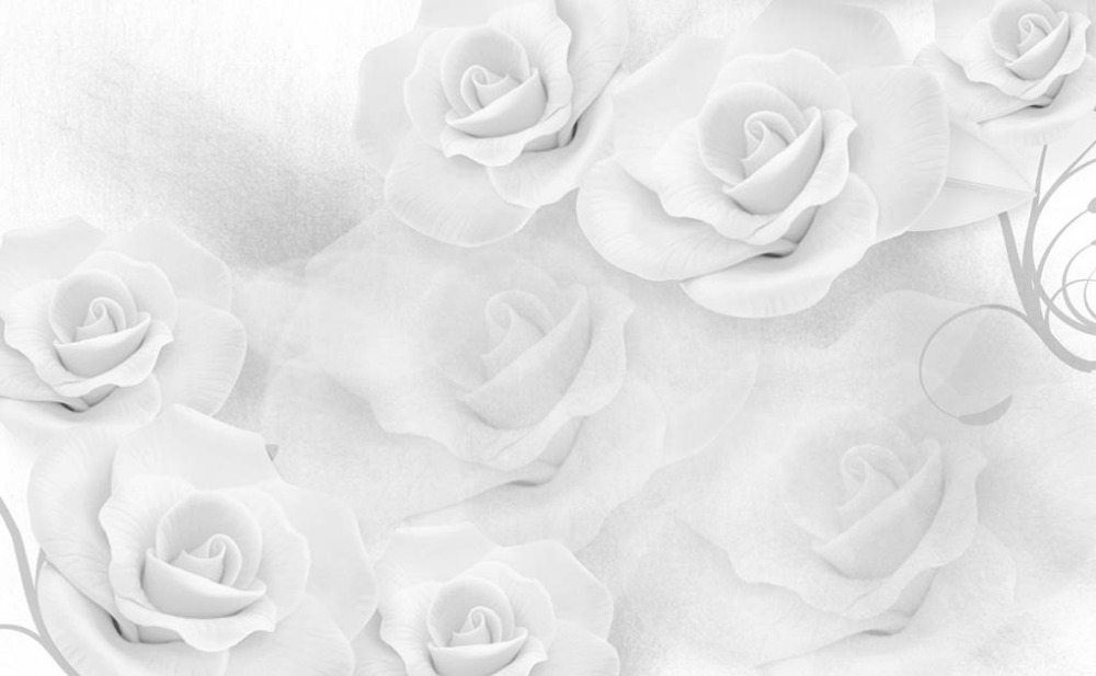Papier peint 3d pour chambre moderne minimaliste blanc rose fond mur fleur papier peint mural 3d papier peint