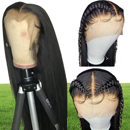 Spets främre mänskliga hår peruker PRECLED 13x4 Brasilian HD Frontal Straight Spets Front Wig Human Hair Wigs Glueless Full Lace Wigs3512609