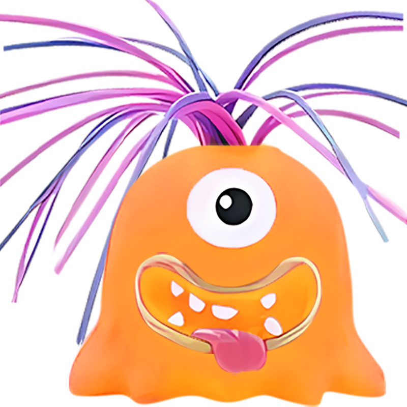 Puxar o cabelo pode fazer pequenos monstros fazerem barulho Puxar alivia o estresse Dispositivos de ventilação pontiagudos para crianças podem ser usados para puxar brinquedos de cabelo