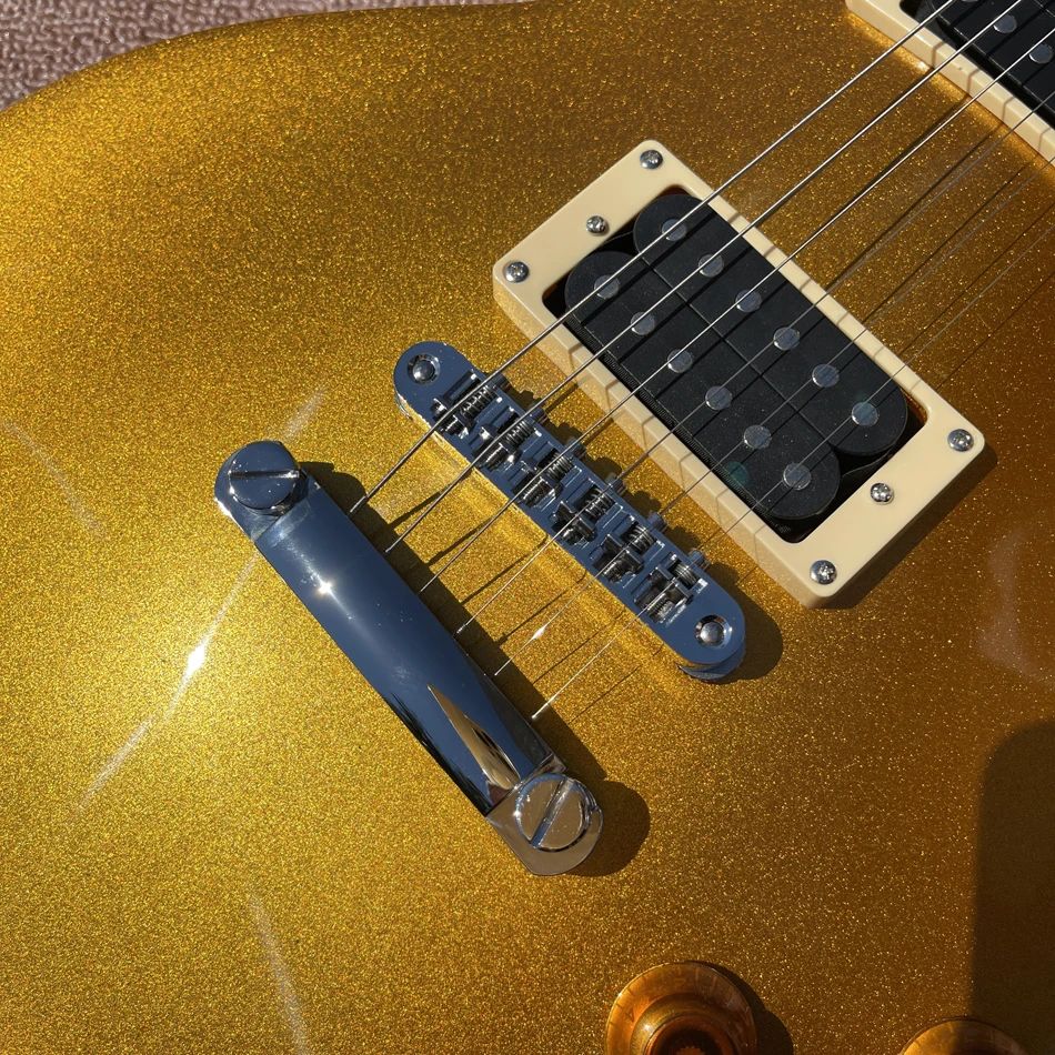 Standard Electric Guitar Frets, Binding Gold Top, Tune-o-Matic Bridge Rosewood Fingerboard, Vax Potted Pickups