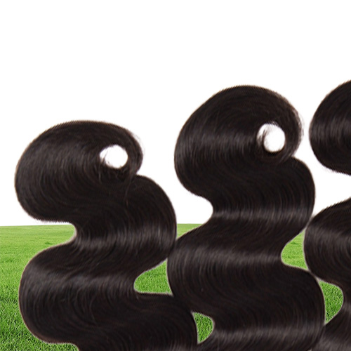 9A Brasilien Human Hair Wefts 16 18 20 22 24 tum afrikanska kvinnliga hårar bunt kroppsvåg svart stor våg orm curl natur color40114758604876