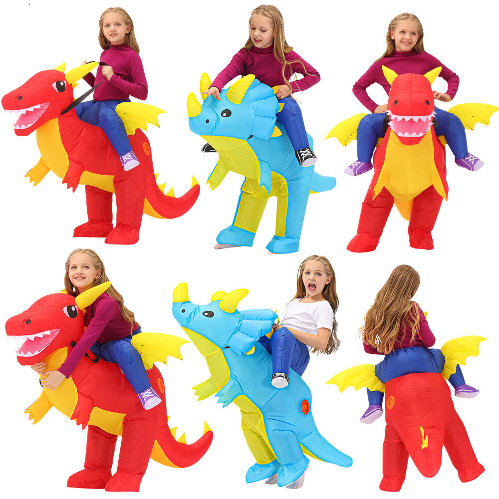 Cosplay enfants Iatable dinosaure Costumes Anime Halloween Cosplay Costume ptérodactyle Triceratops Disfraz Pourim Costume cadeaux d'anniversaire