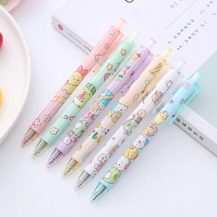 Groothandel Cartoon Press Pen met meerdere opties Creative en High Appearance Student Examen Water Based Pen Leuke kantoorkantoor en neutrale pen Groothandel