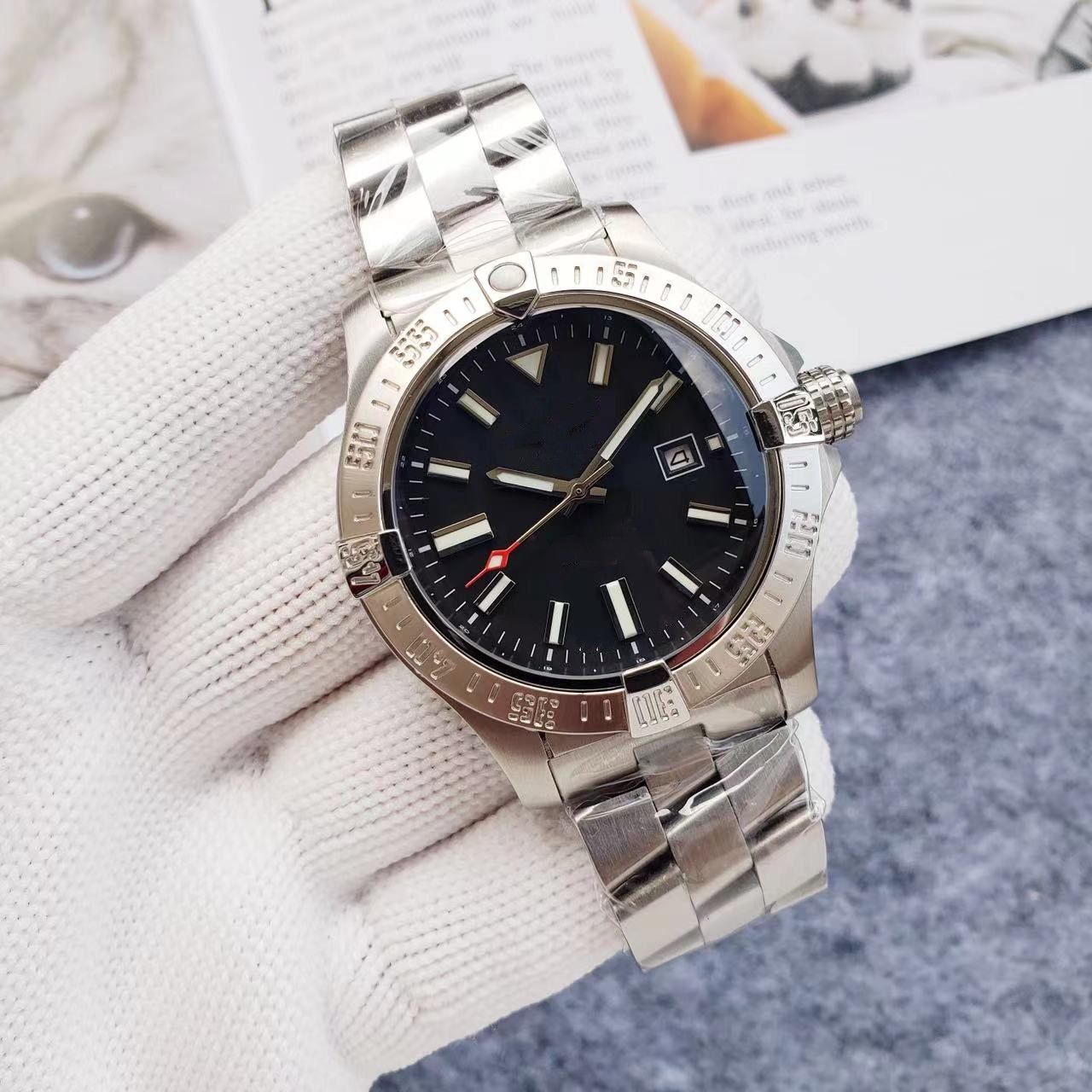 Luxury Watches Designer Automatiska herrar Titta på AAA Reloj 42mm Mekanisk vikbar spänne 904lglass Vattentät Montre de Luxe Homme Swiss armbandsur