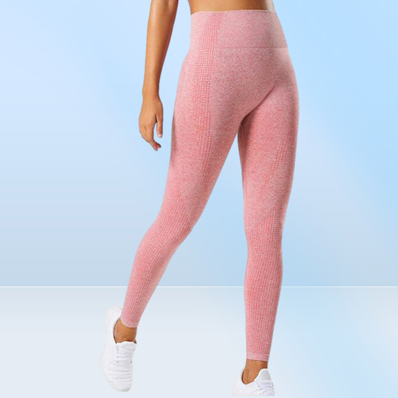 Kształtowanie legginsy z wysokim talią na strzędziem gimnastycznym płynne sportowe sporty sportowe kobiety fitness Spodnie joga damsoccer Jersey2950043