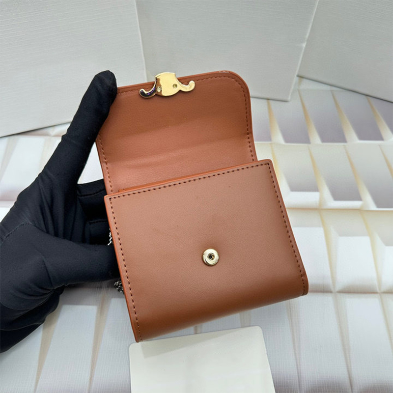 Moda bayan cüzdan deri tasarımcı kadın kısa cüzdan para çantası klasik kart tutucu cüzdan tasarımcı kadın çantası kart sahibi crossbody zincir çantası orijinal kutu