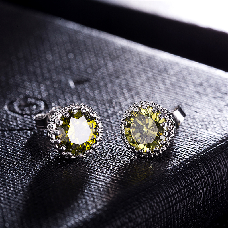 Fashionable Sparkling Zircon Stone Earrings Diamond Stud Earrings For Men And Women Holiday Jewelry Gifts