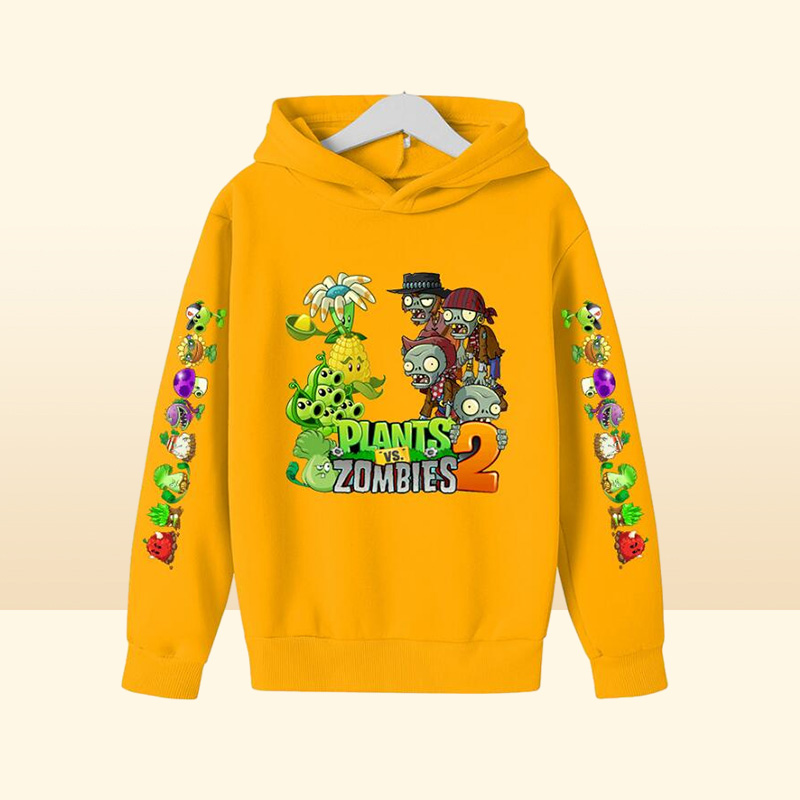 2022 Autumn Winter Plant Vs Zombies Print Hoodies Cartoon Game Boys Clothes Kids Streetwear Clothes For Teen Size 414 T7275297