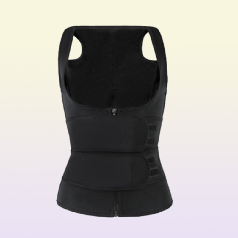 Women Waist Trainer Corset Zipper Hook Shapewear Double Control Body Shaper Tummy Fat Burning Waist Cincher342V5243950