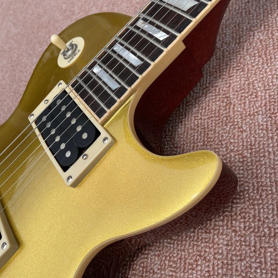 Slash Appetite Electric Guitar Gold Maple Top Zebra Pickups, One Piece Of Body & Neck, Frets Binding, Tune-O-Matic Bridge