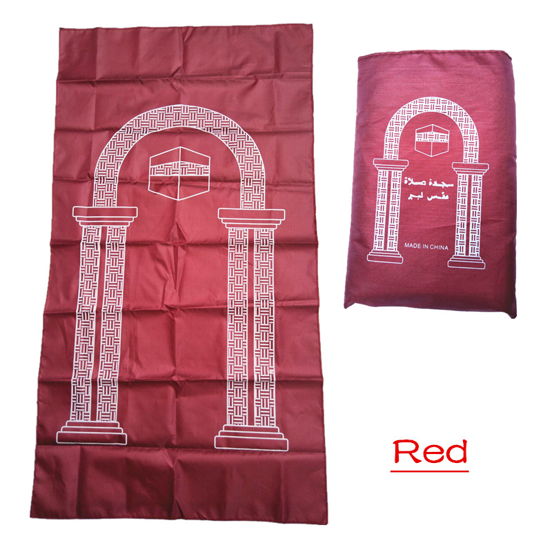 Muslimische Gebetsteppiche, geflochtene Gebetsmatte, tragbarer Reise-Taschenteppich, rechteckiger wasserdichter Teppich, 100 x 55 cm