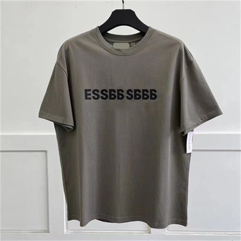 Designer new T-shirt double line ESSSSS short sleeve new fashion brand European and American high street loosemen and womenS-XL