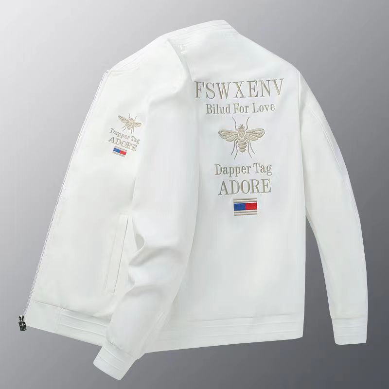 Baseball jacket fashion luxury men spring and autumn new embroidered coat men bee trend all kinds of loose top