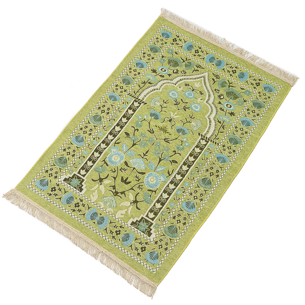 Tapis de prière musulman, tapis de prière à fleurs, textile de maison, couverture douce rectangulaire, 110x70CM