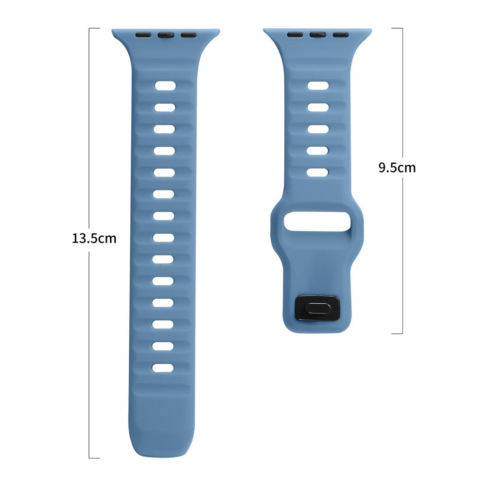 Bracelet de montre en Silicone à boucle carrée, pour Apple Watch Ultra 49mm 8 7 45mm 41mm, bracelet respirant pour Iwatch 8 7 6 5 4 44mm 40mm