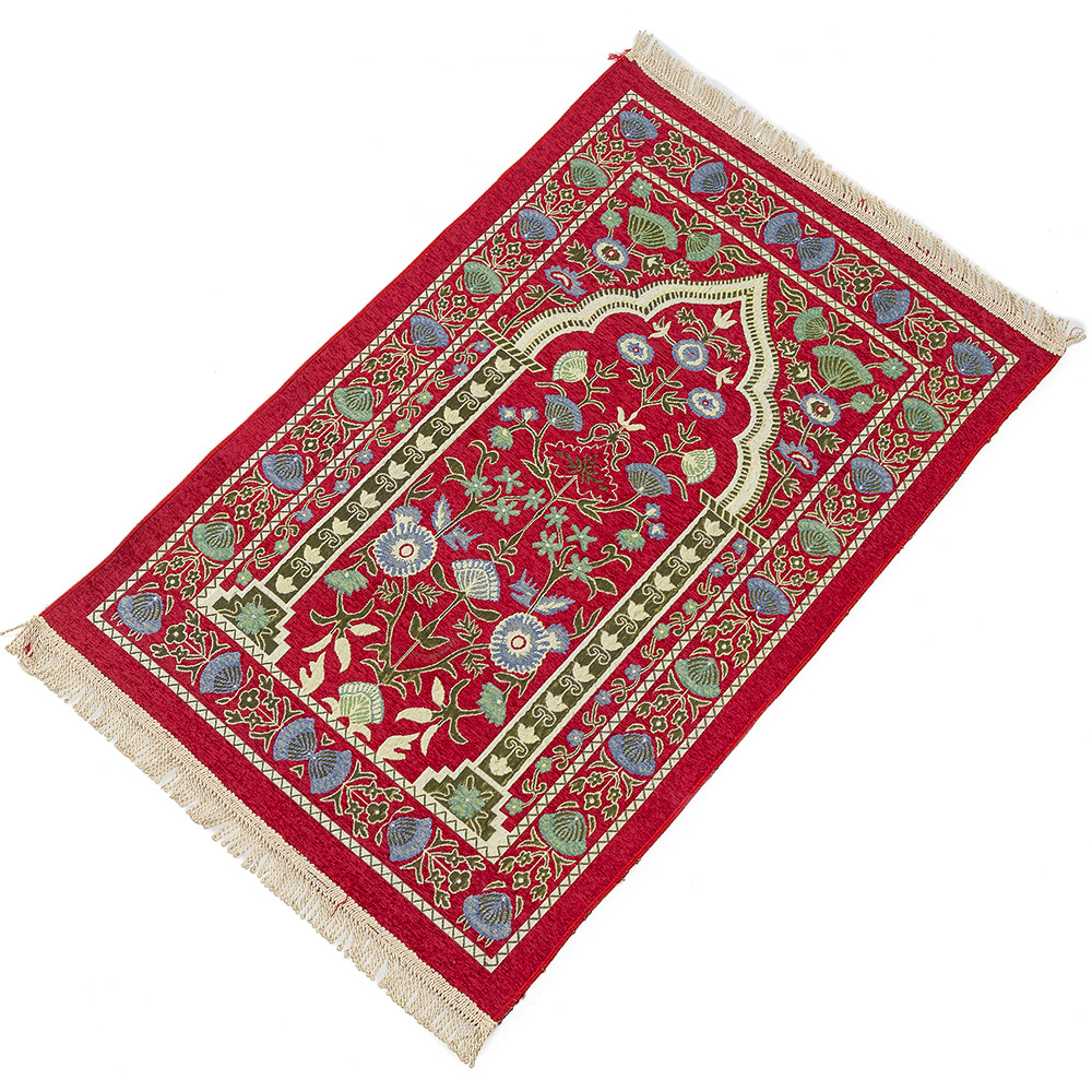 Tapis de prière musulman, tapis de prière à fleurs, textile de maison, couverture douce rectangulaire, 110x70CM