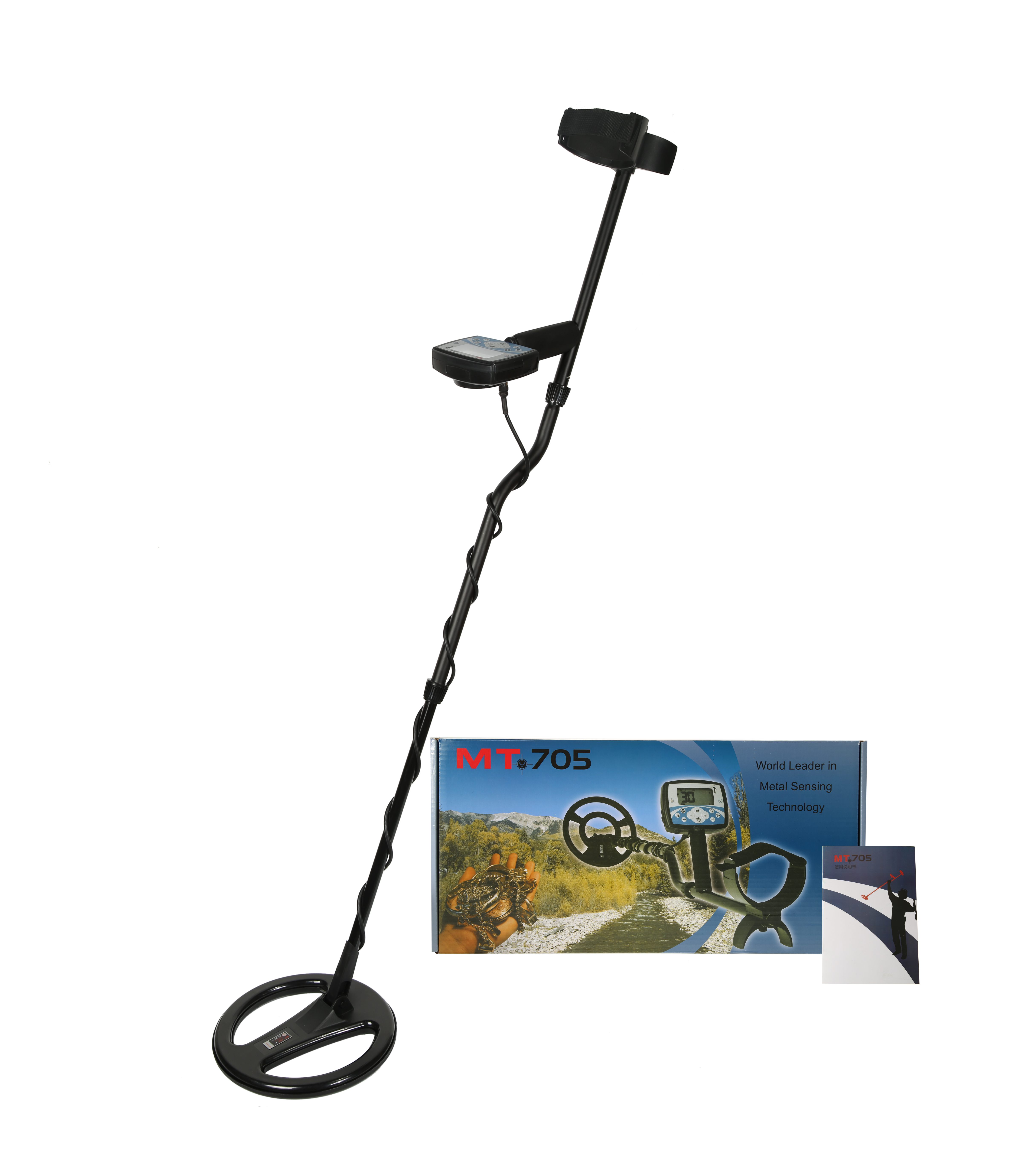 Nuovo arrivo metal detector 705 Gold Pack con una bobina e funzione pinpoint Modalità di prospezione dell'oro