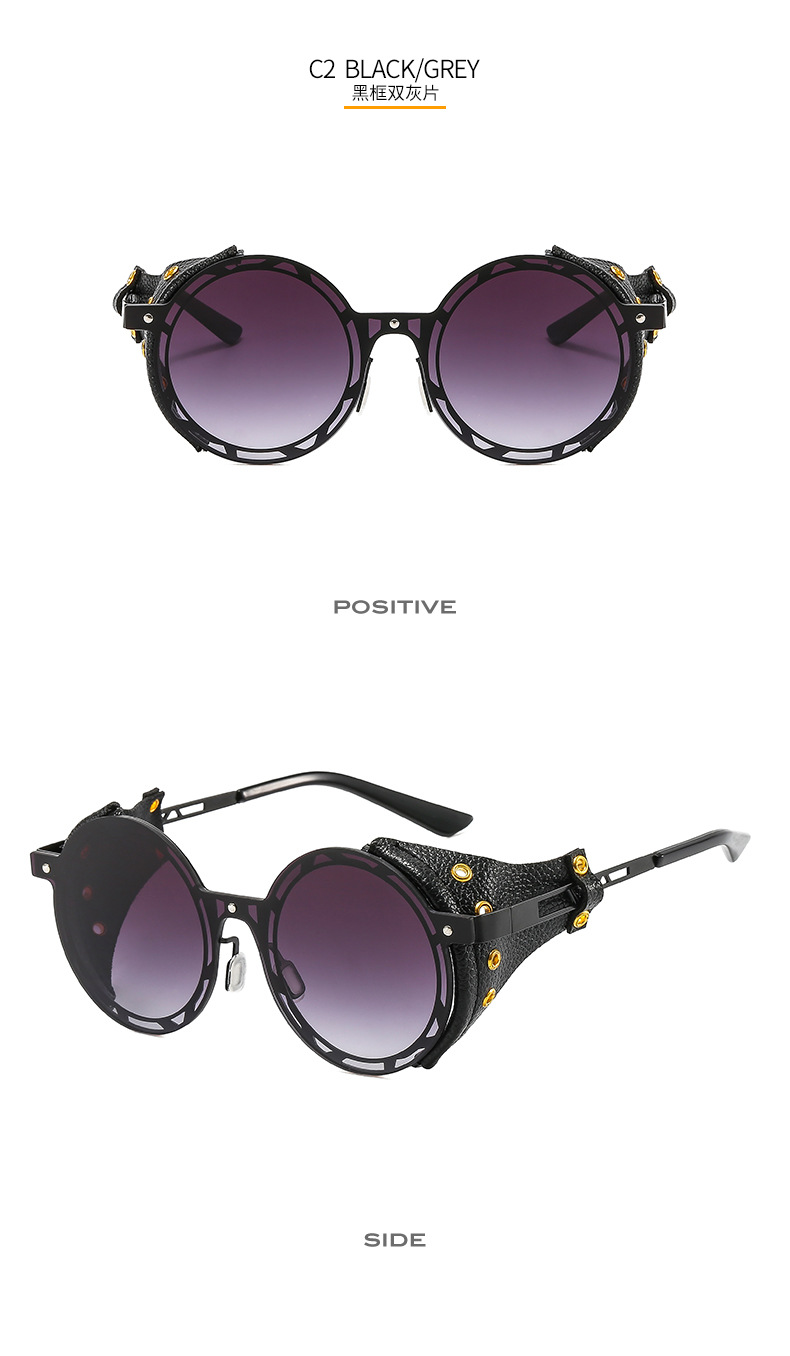 Luxury Steampunk Oval Sunglasses Goggle New Men Women Punk Vintage Sun Glasses Hip Hap Retro Shades Eyewear UV400 Lentes de sol