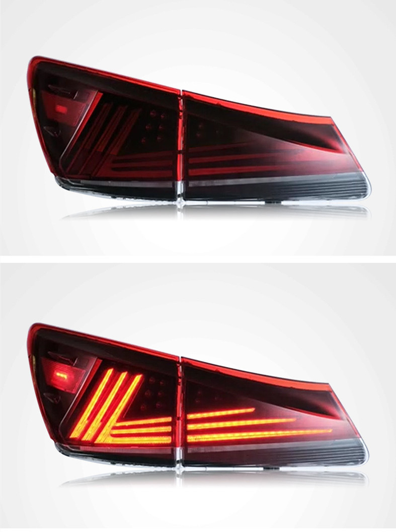 Bilens bakre lampor för Lexus IS250 TAILLIGHT 2006-2012 IS300 BAKERA LAMP LED DRL Running Signal Brake Reversing Parking Light FaceLift