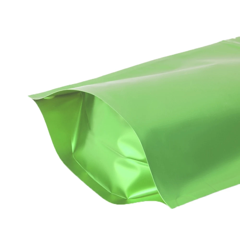 9 Size Matte Green Smell Proof Stand Up Bags Resealable Mylar Bags Foil Pouch Double-Sided Self seal Bag Wholesale LX6171