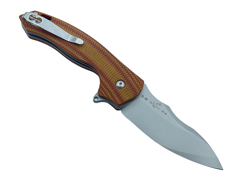 Sixleaf Folding Knife 8.07In With VG-10 Blade G10 Handle Fast Open Camping Tool SL-02-Orange