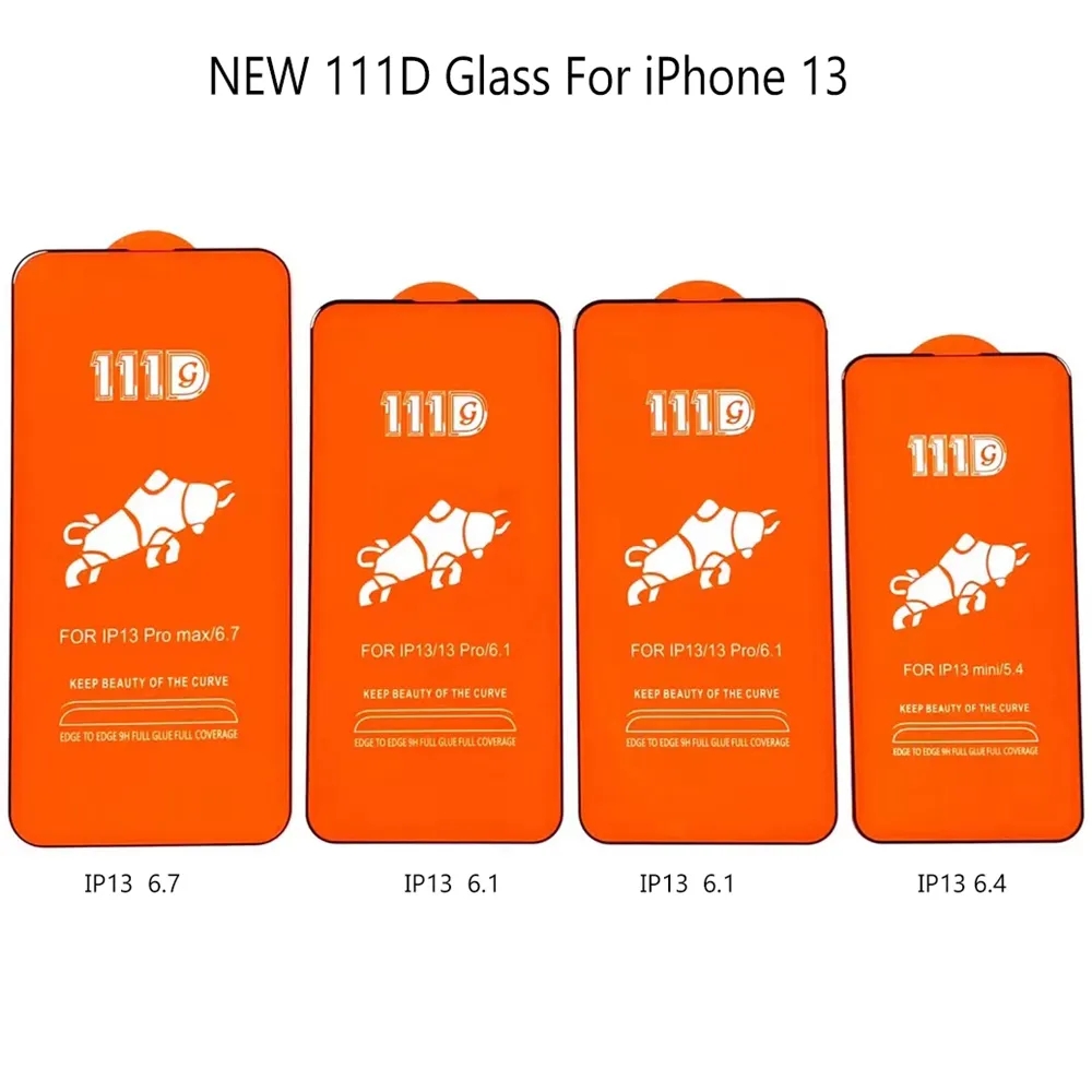 الجودة الممتازة 111D غلاف كامل حامي شاشة الهاتف الزجاجي المقسّر لـ iPhone 15 14 13 12 11 Pro Max XR XS 6 7 8 Plus Samsung Galaxy A04 A14 A24 A34 A54 A13 A23 A33 A53 A73