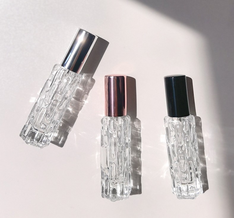 10ml 15ml Transparent Glass Perfume Bottle Clear Spray Bottle Tube Travel Sample Test Vials Refillable