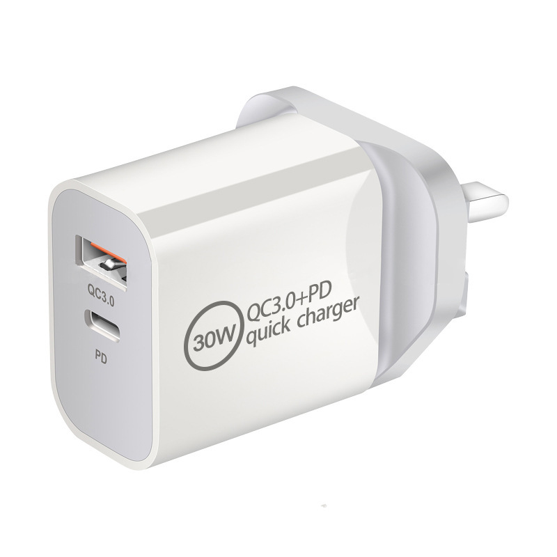 Chargeur USB C ultra rapide 55W PD 30W, double Port QC 3.0, adaptateur de chargeur rapide de Type C, prise ue US UK AK, pour iPhone Samsung LG Pixel 8 Pro