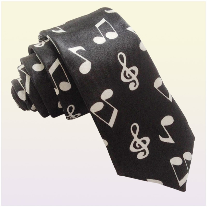 Mode Slim cravate musique Piano étudiant cou cravates cadeaux pour hommes papillon chemise musique Tie7923149