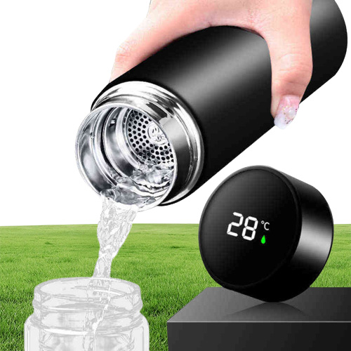 500 ml intelligente Wasserflaschenkühler Edelstahl Thermoskaffee -Kaffee -Temperatur Anzeige Leckdosen Sport Vakuumflaschen 22014420089