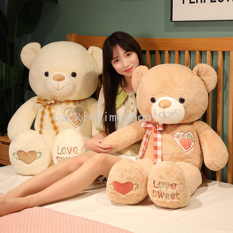 80/100cm New Hot High Quality Teddy Bear Stuffed Animals Bear Plush Toys Doll Pillow Kids Lovers Birthday Baby Gift