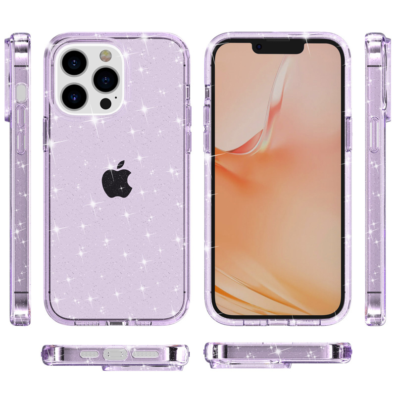 Apple Glitter Sparkle Bling Shockproof保護電話ケースiPhone 15 Pro Max 14 Samsung S23 S22 Ultra