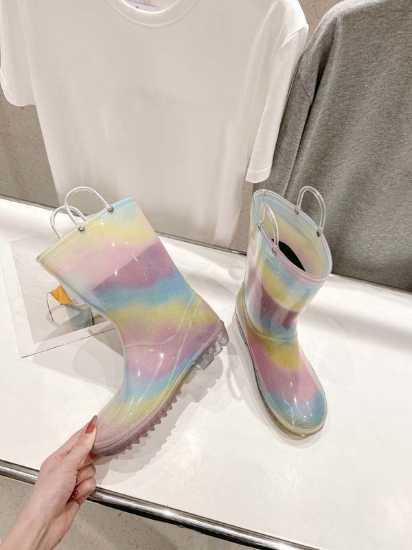 Laarzen Designer Damesmode Middenbuislaarzen Kleurrijke mond Rubberen regenlaarzen Antislip waterdichte leren zolen Mode Veelzijdig
