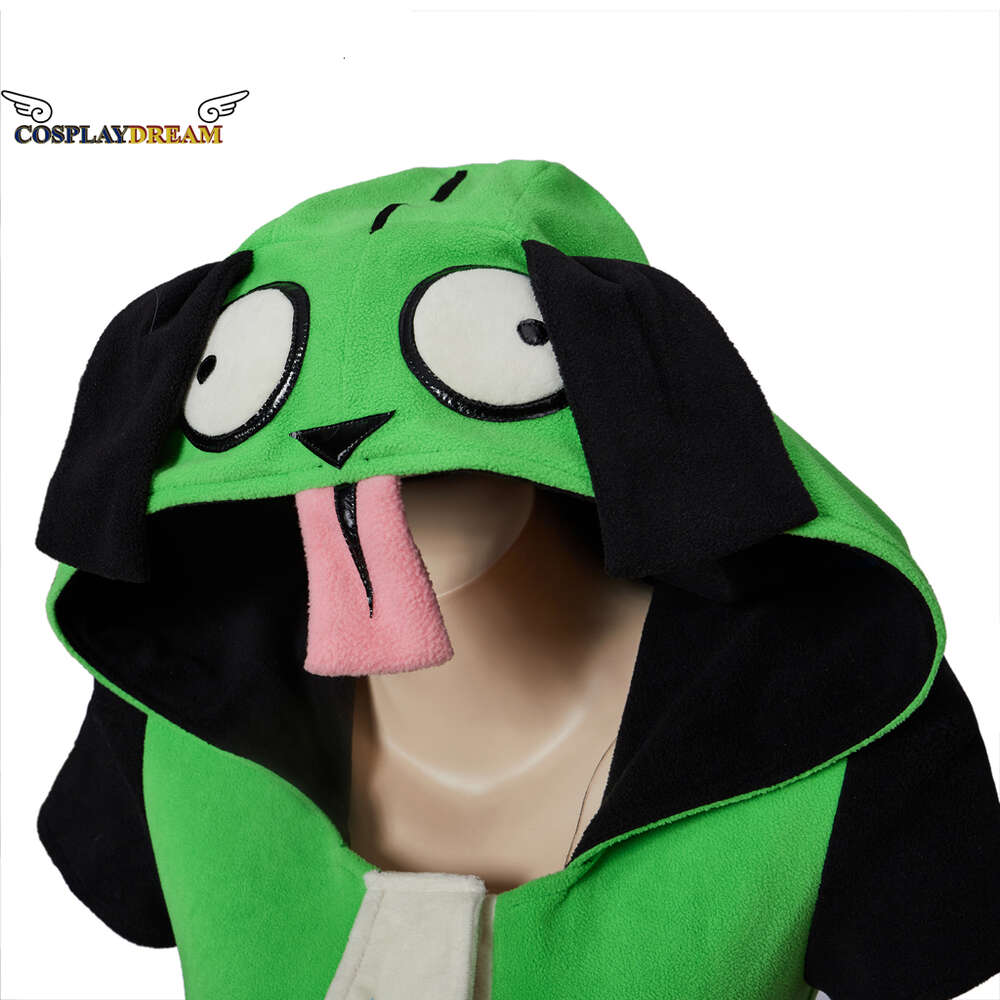 Invader Zim Cosplay Costume Girl Inspired Kigurumi Dress Invader Zim Hoodie Costume Alien Cosplay Halloween Suit for Women Girls