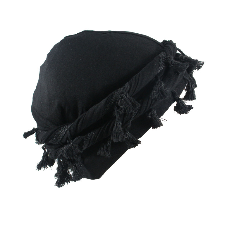 Dôme vague tresses Bonnet doux doublé de Satin musulman Turban chapeau cheveux chapeaux respirant fond durags Turban pour hommes