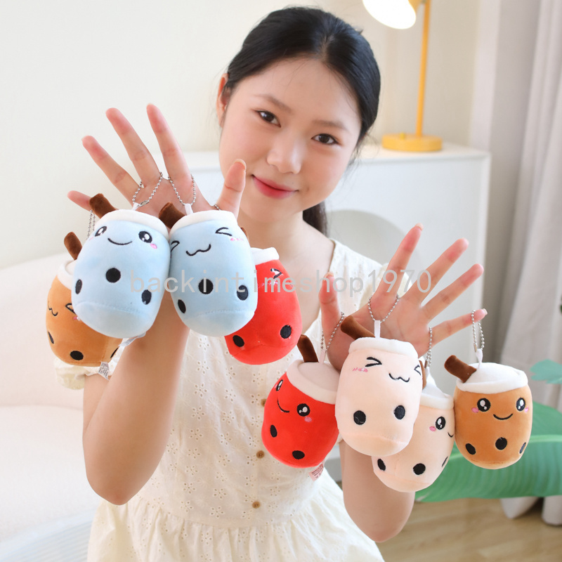 Kawaii Boba Peluşlar Bubble Çay Peluş Oyuncak Kawaii Peluş Kupa Şeklinde Yastık Gerçek Hayat Yiyecek Dolgulu Yumuşak Sevimli Peluche Doğum Günü Hediyesi