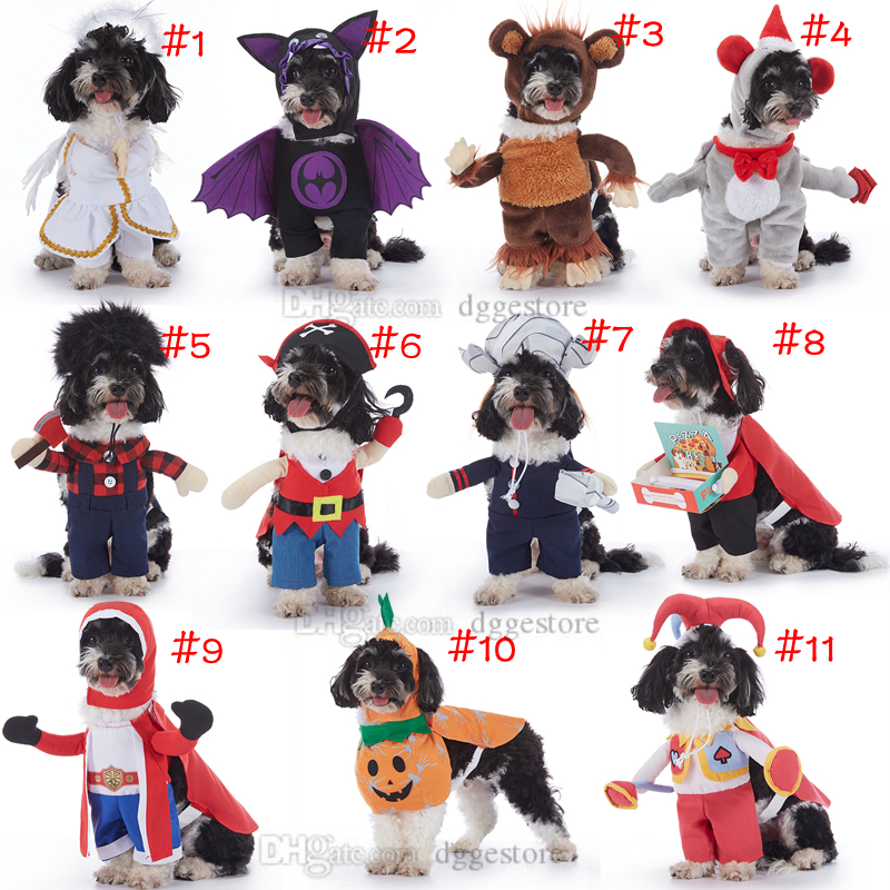 Trajes de cães de Halloween de Natal Cosplay Cosplay Funny Dog Apparel Costume Faculdade de Roupas de Dog para Festas Para Pequenas Dogs Médios A861