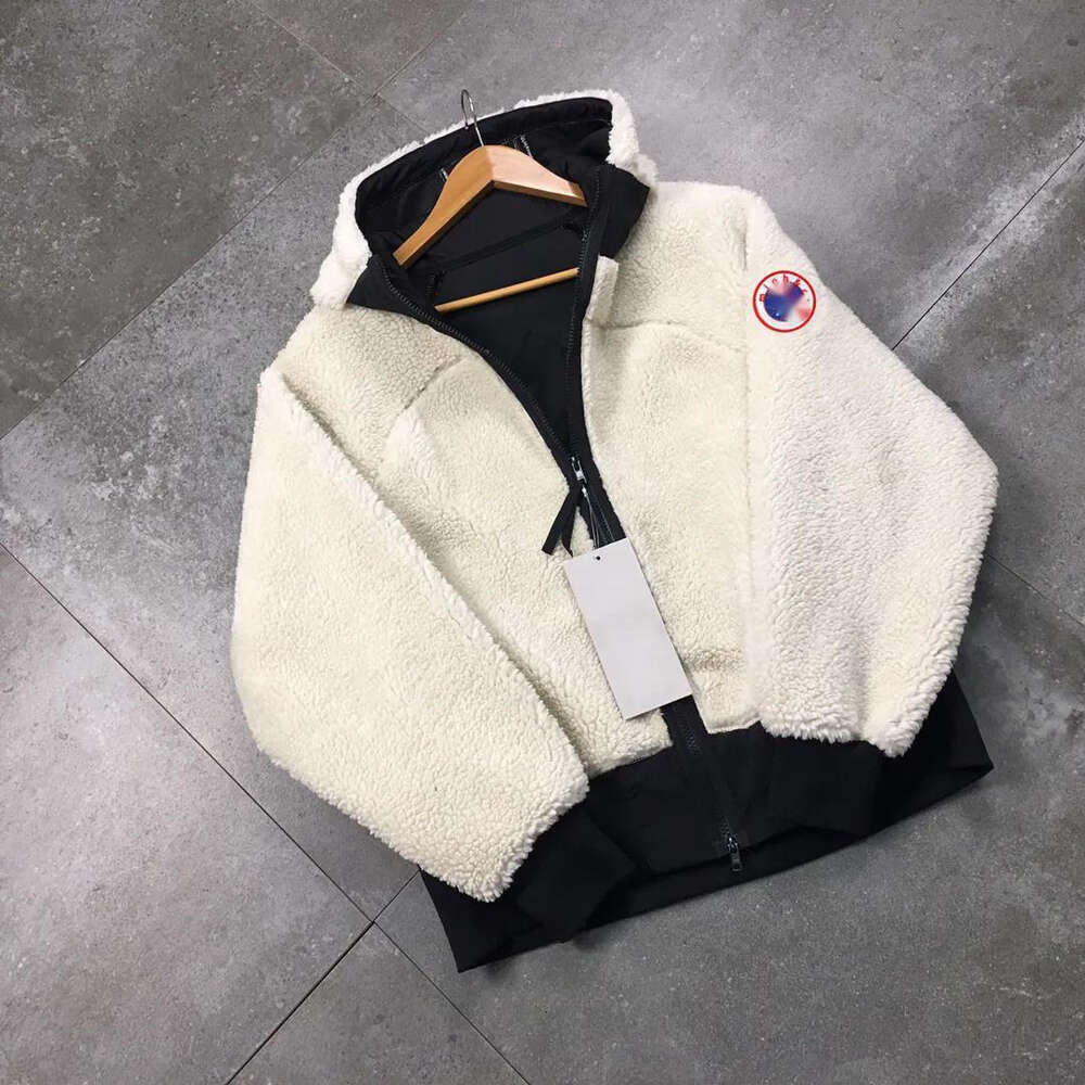 Parka da uomo in piumino da uomo giacche canadesi da uomo in lana di agnello cappotto invernale con cerniera nord giacca in pile da donna in morbido cotone con cappuccio canadese abbigliamento sportivo0OAN