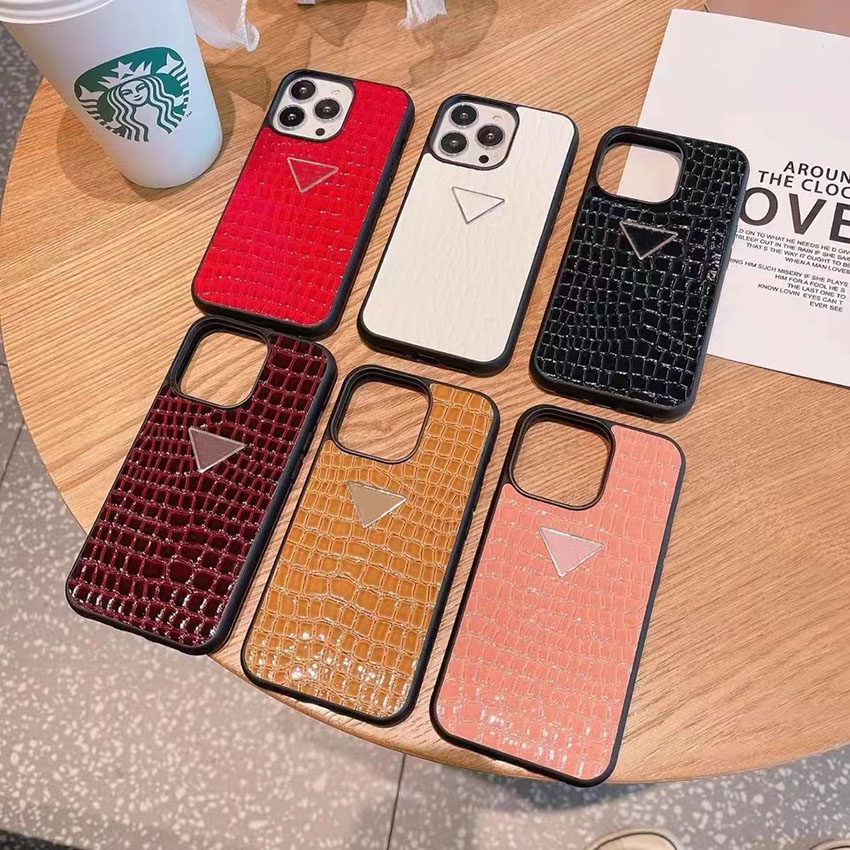 iPhone 용 악어 가죽 디자이너 핸드폰 케이스 15 14 13 12 Mini 11 Pro Max Luxury Python Veins Case