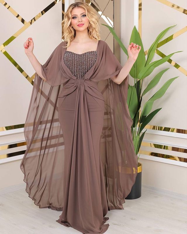 2023 Nov Aso Ebi Arabic Mermaid Chiffon Mother Of The Bride Dresses Beaded Sexy Evening Prom Formal Party Birthday Celebrity Mother Of Groom Gowns Dress ZJT001